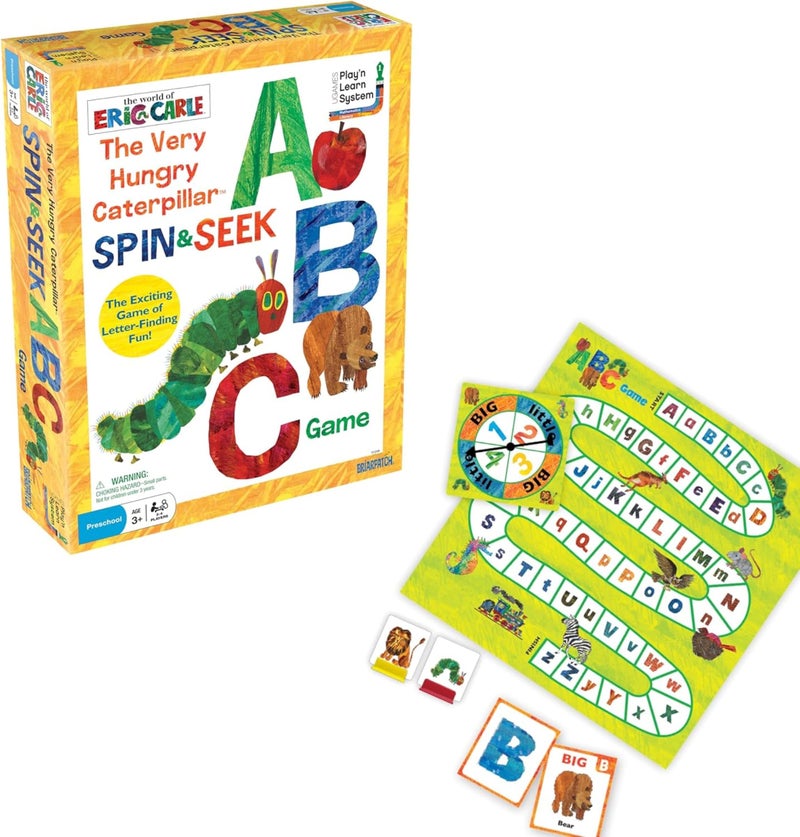 Briarpatch, The Very Hungry Caterpillar Spin & Seek ABC Game, Based On Board Books By Eric Carle, Preschool Learning For Kids - Image 1